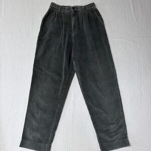 Vintage Think Corduroy Women pants Teal Blue high waisted 1980's Size 10 Unisex